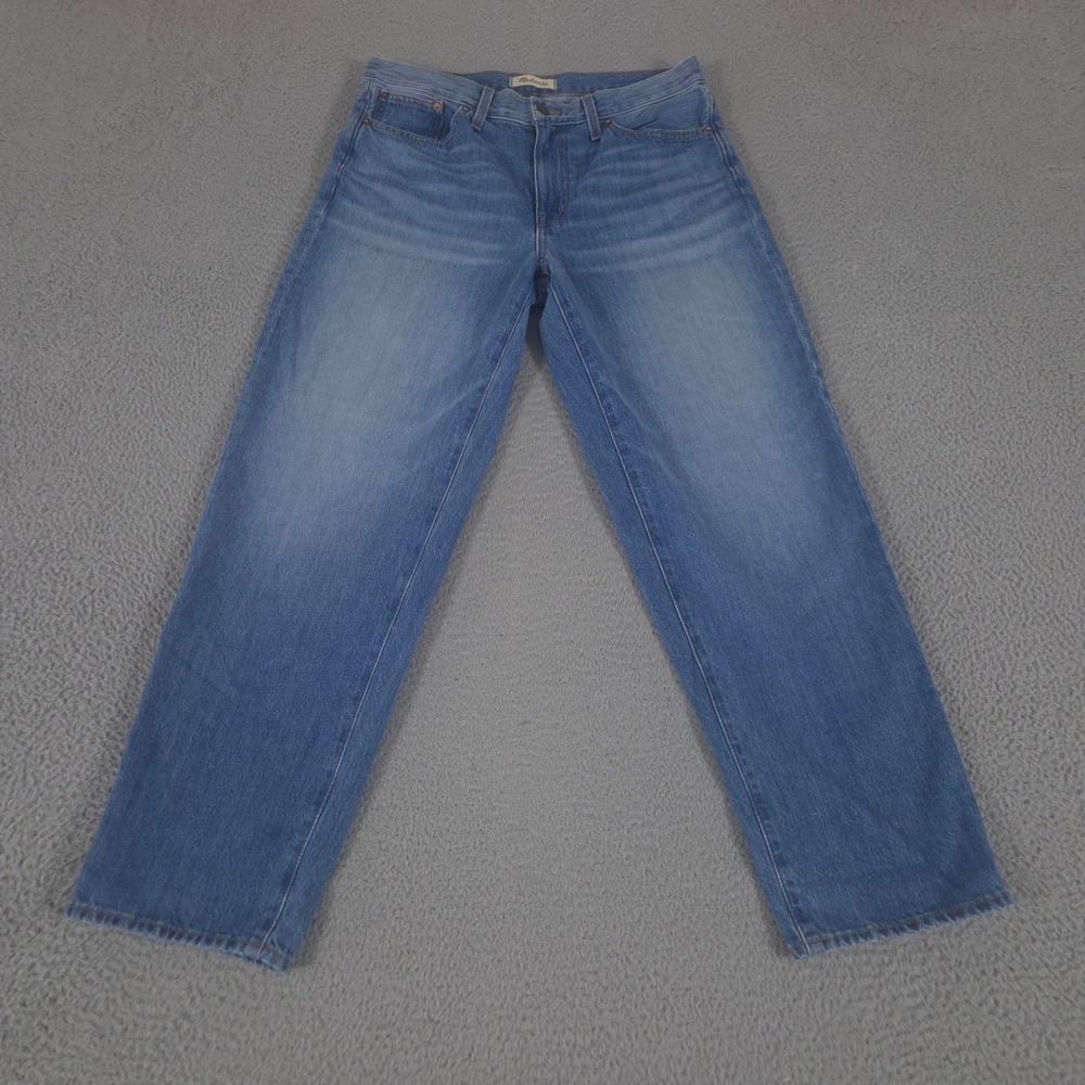 Madewell Jeans Womens 29 Blue Slouchy Boyjean Straight Leg 100% Cotton High Rise
